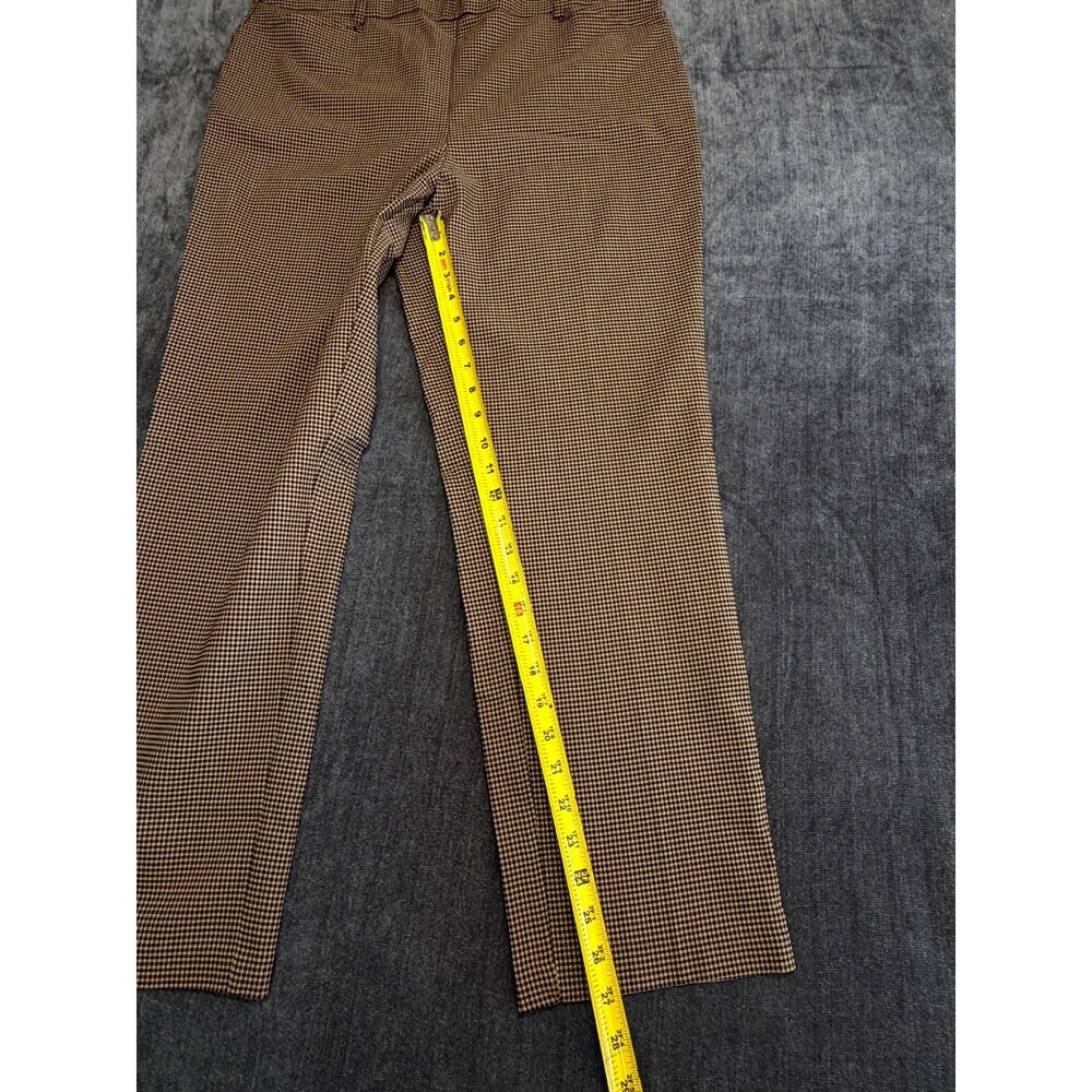 NWT Rafaella Houndstooth Pattern Stretch Pants Women's 16 Rich Khaki City Preppy - Picture 4 of 10